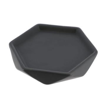 Sapuniera ceramica design diamant - gri antracit