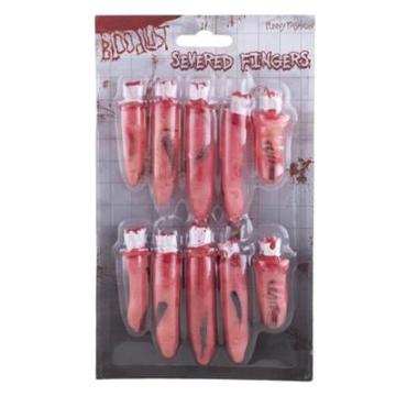 Decor horror Halloween Degete taiate cu os , set de 10buc.