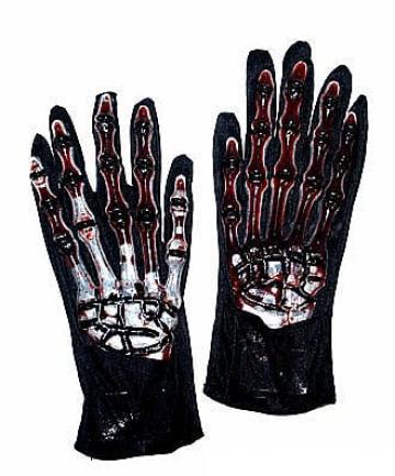 Manusi skelet blood Halloween de la Hobbyplanet Romania