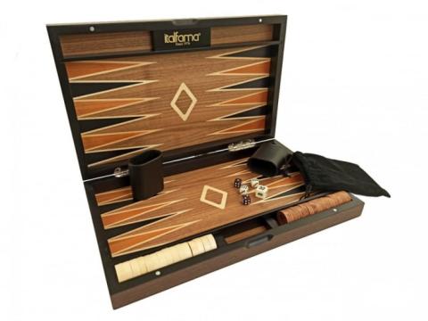 Joc table backgammon din lemn intarsiat 38x48 cm de la Chess Events Srl