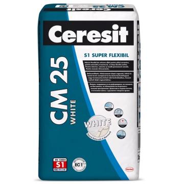 Adeziv flexibil de culoare alba Ceresit CM 25 25kg