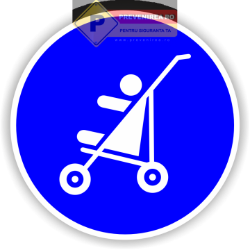Etichete vizibile pentru zone cu carucioare de copii