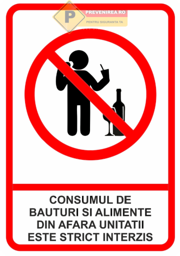 Indicator interzicerea consumului din afara unitatii de la Prevenirea Pentru Siguranta Ta G.I. Srl