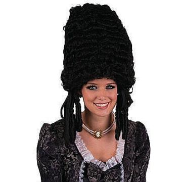 Peruca de epoca Madam de Pompadour - neagra