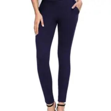Pantaloni negri, elastici, eleganti, pentru femei cu croiala