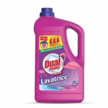 Detergent lichid de spalat rufe Dual Power Flamingo, 5litri de la Emporio Asselti Srl