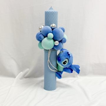 Lumanare botez decorata - Stitch de la Milan Handmade Srl