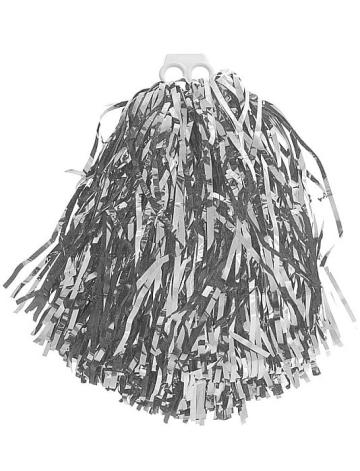 Pompon majorete argintiu metalizat , 34 cm de la Hobbyplanet Romania