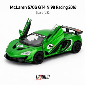 Macheta McLaren 570S GT4 N 98 Racing 2016, verde, cu lumini