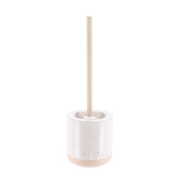 Perie de toaleta Stoneware - alb compozitie polirasina + PVC