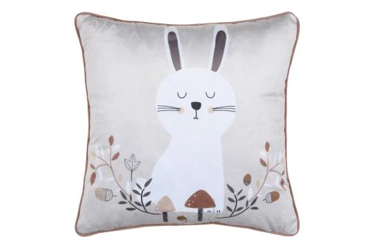 Perna decorativa Gabin 40X40 cm, culoare alb, 100% poliester de la URBANIX SRL