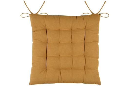 Perna de scaun Duo 38X38X3.5 cm, culoare mustar, 100% bumbac de la URBANIX SRL