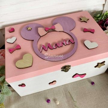 Cufar amintiri trusou botez Minnie Mouse, personalizat