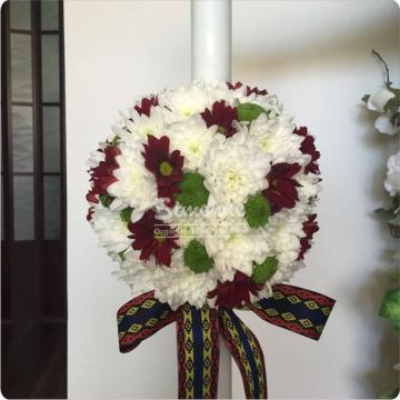 Lumanare nunta botez cu motive traditionale de la Simonne