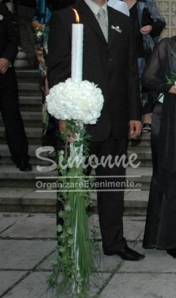 Lumanare nunta botez hortensie
