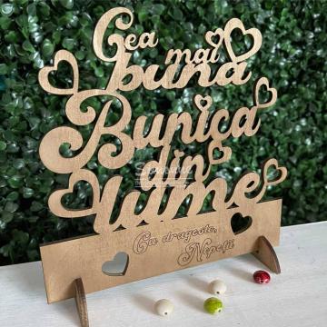Placuta personalizata cadou Cea mai buna Bunica