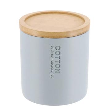 Cutiuta rotunda polirasina - azur/bamboo 9.5x11 cm de la URBANIX SRL
