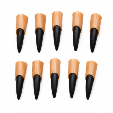 Accesorii Halloween Set 10 degete vrajitoare cu unghii negre