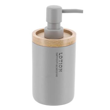 Dispenser sapun polirasina 280 ml - gri / bamboo de la URBANIX SRL