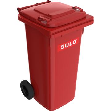 Europubela din material plastic, 120 L, culoare rosie