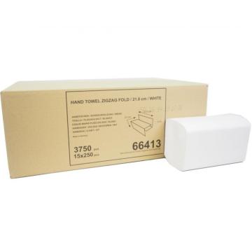 Prosoape hartie pliate albe, 2 straturi, 250 buc / pachet
