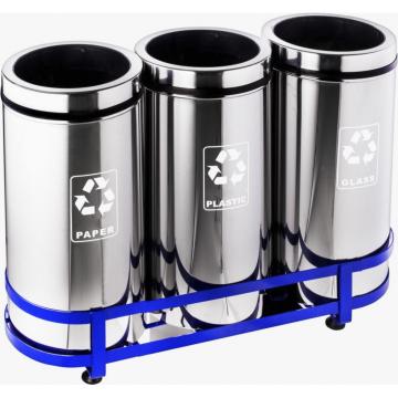 Set 3 cosuri colectare selectiva din inox